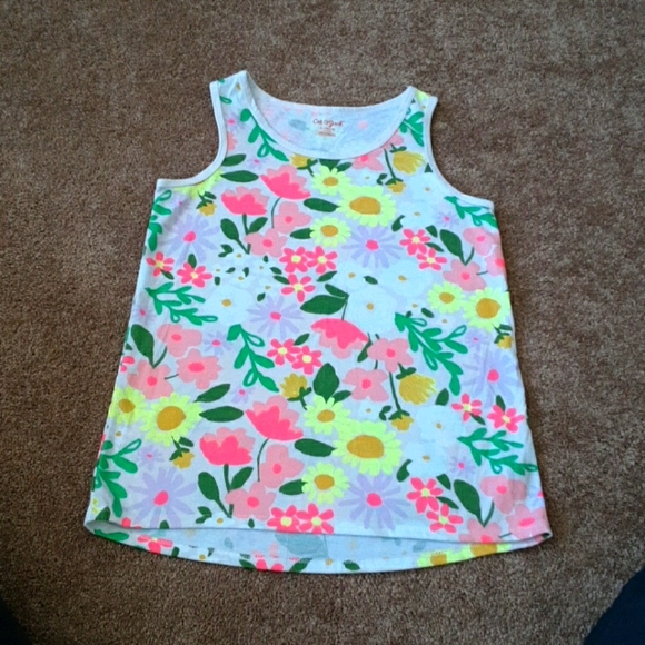 Cat & Jack girls 10/12 floral tank top